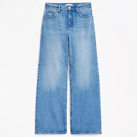 LOFT The Wide Leg High Rise Jeans 28W Vintage Indigo - Picture 3 of 13